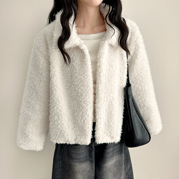 3color)カラーネックボアショートジャケット | ファッション通販サイト