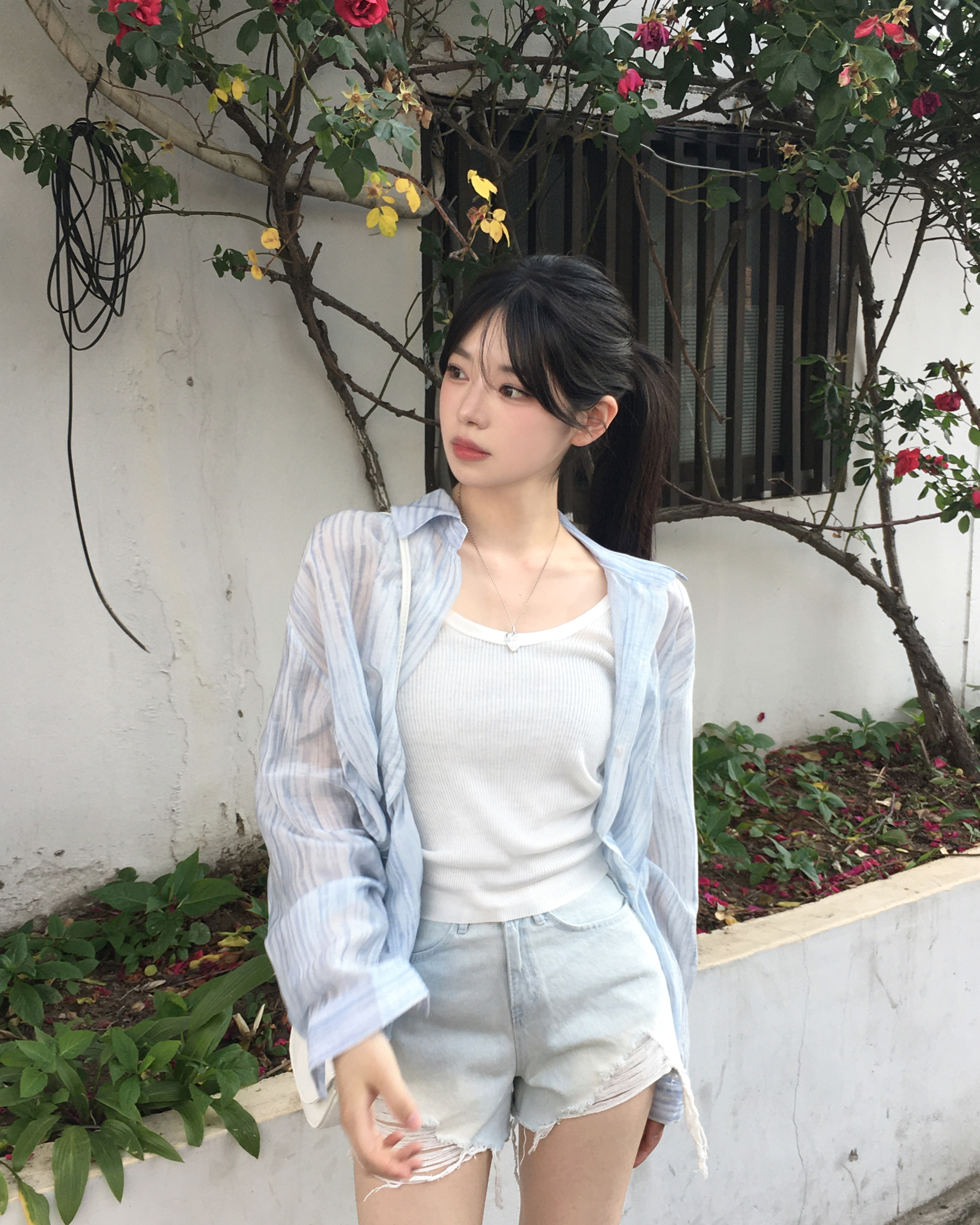 MSGM.ダメージショートパンツ XSWAGダメージデニムショートパンツ | XSWAG