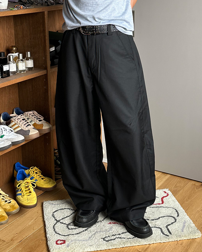 パンツ Niku 6サイズ展開】とろみ2タックワイドパンツ《WEB限定カラーあり