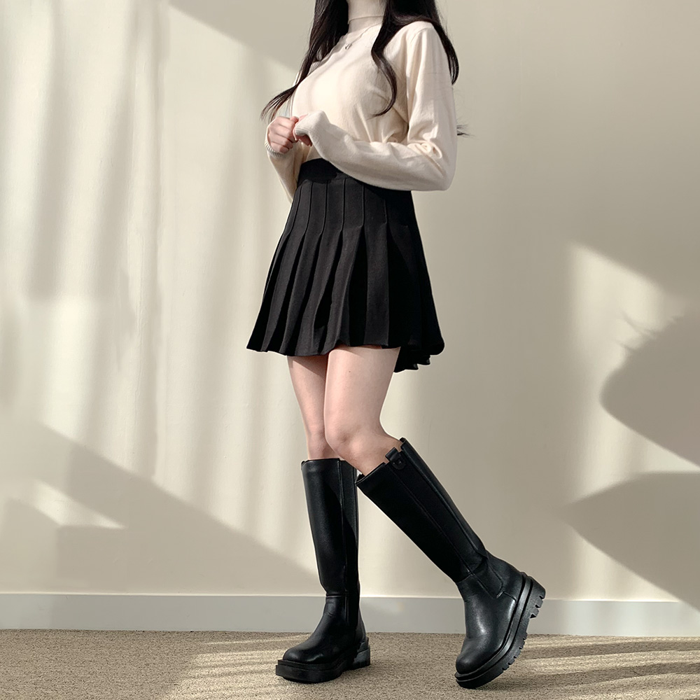 black up プリーツ　スカートパンツ　ブラック SOLOTEX®︎Move It プリーツスカート [全4色] – muta Online Store