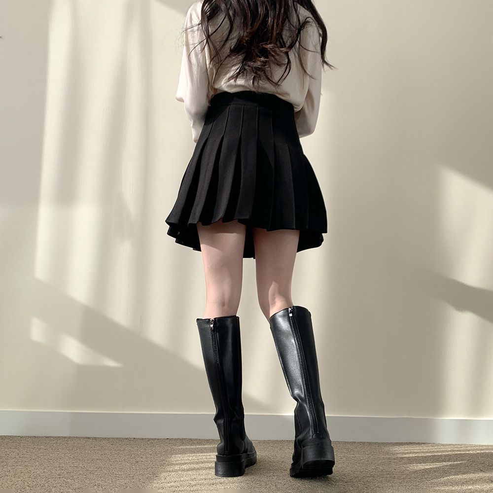すぬまつ　黒プリーツ プリーツテニススカート | ファッション通販サイト NUGU
