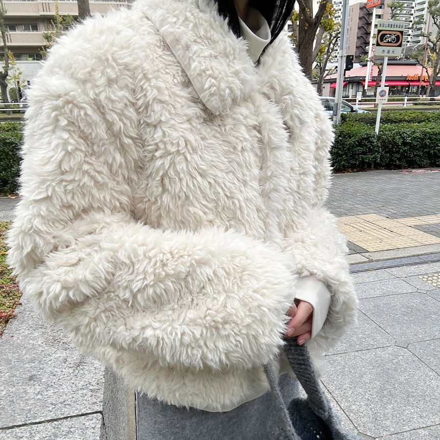 ファーカラールフードジャケット main image 0