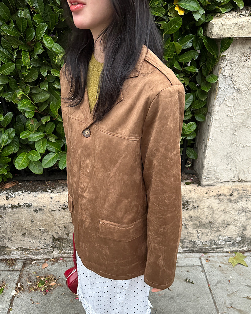 スエードボタンジャケット | ファッション通販サイト NUGU