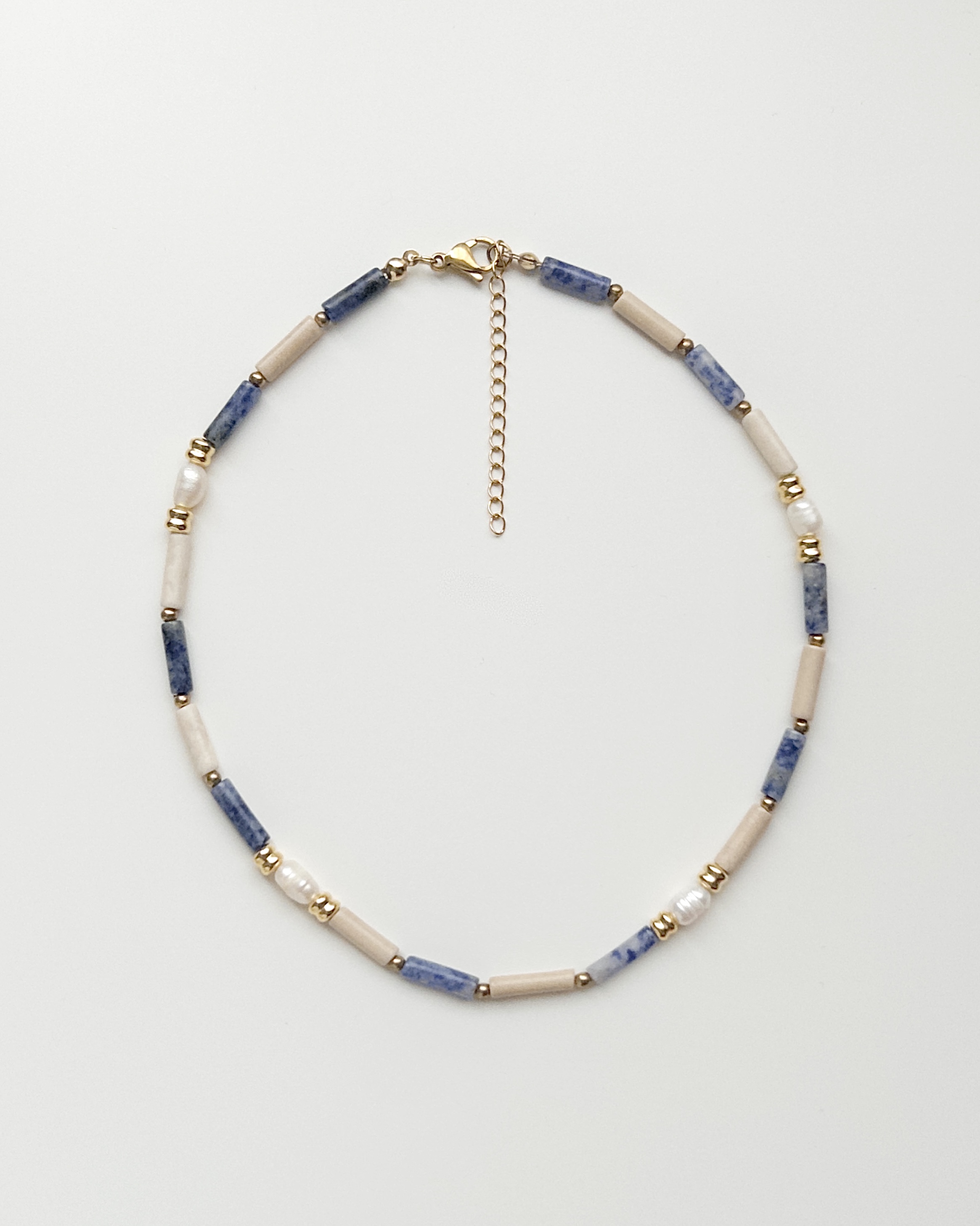 天然石ブルージャスパー　ネックレス