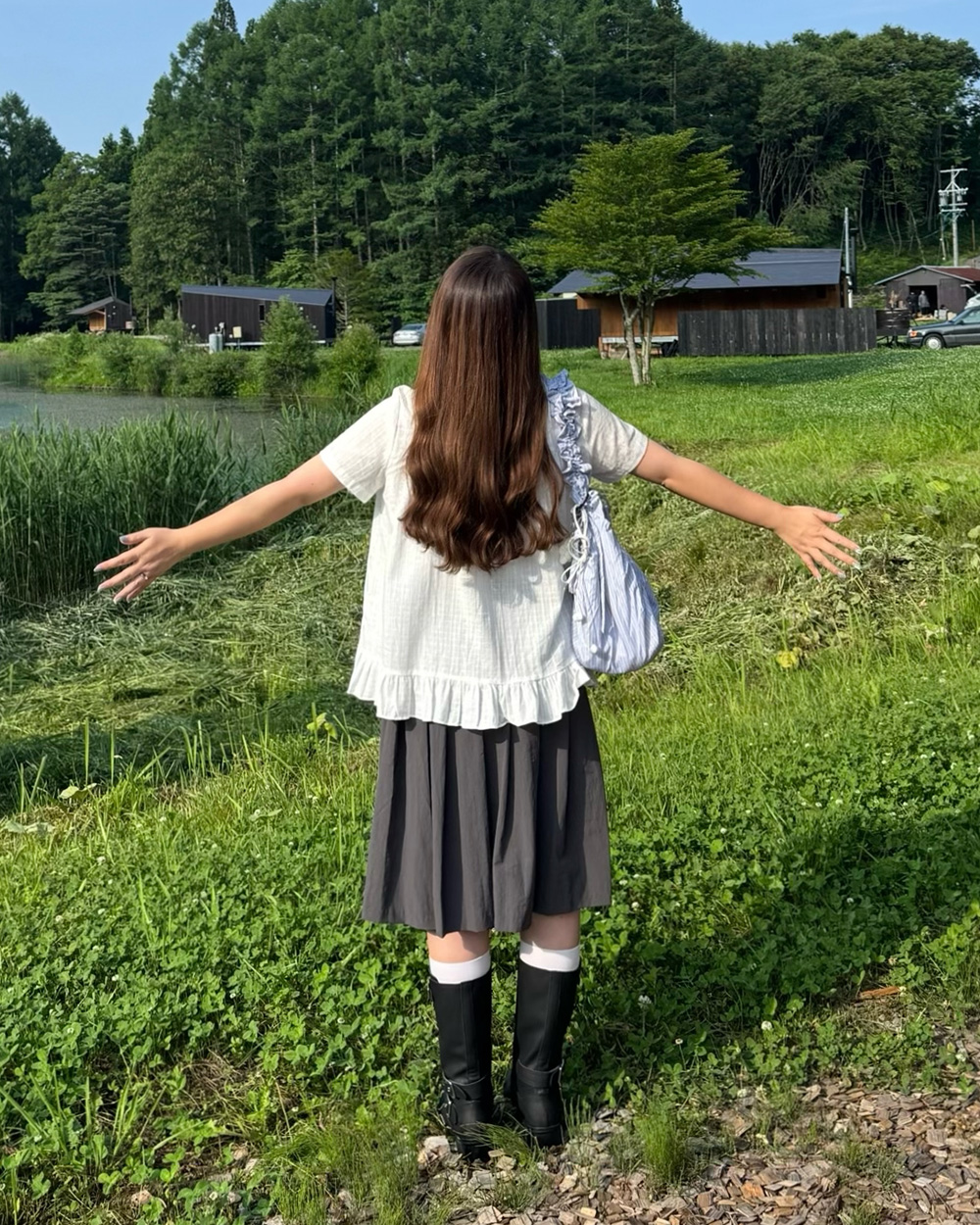 as.style ステンカラー ハンドメイド ミドルコート ブラウン nugu as.style ステンカラー ハンドメイド ミドルコート ブラウン nugu