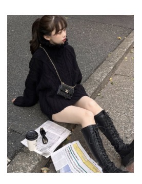 5回再販](ORIGINAL) ハイネックウール フィッシャーマンニット