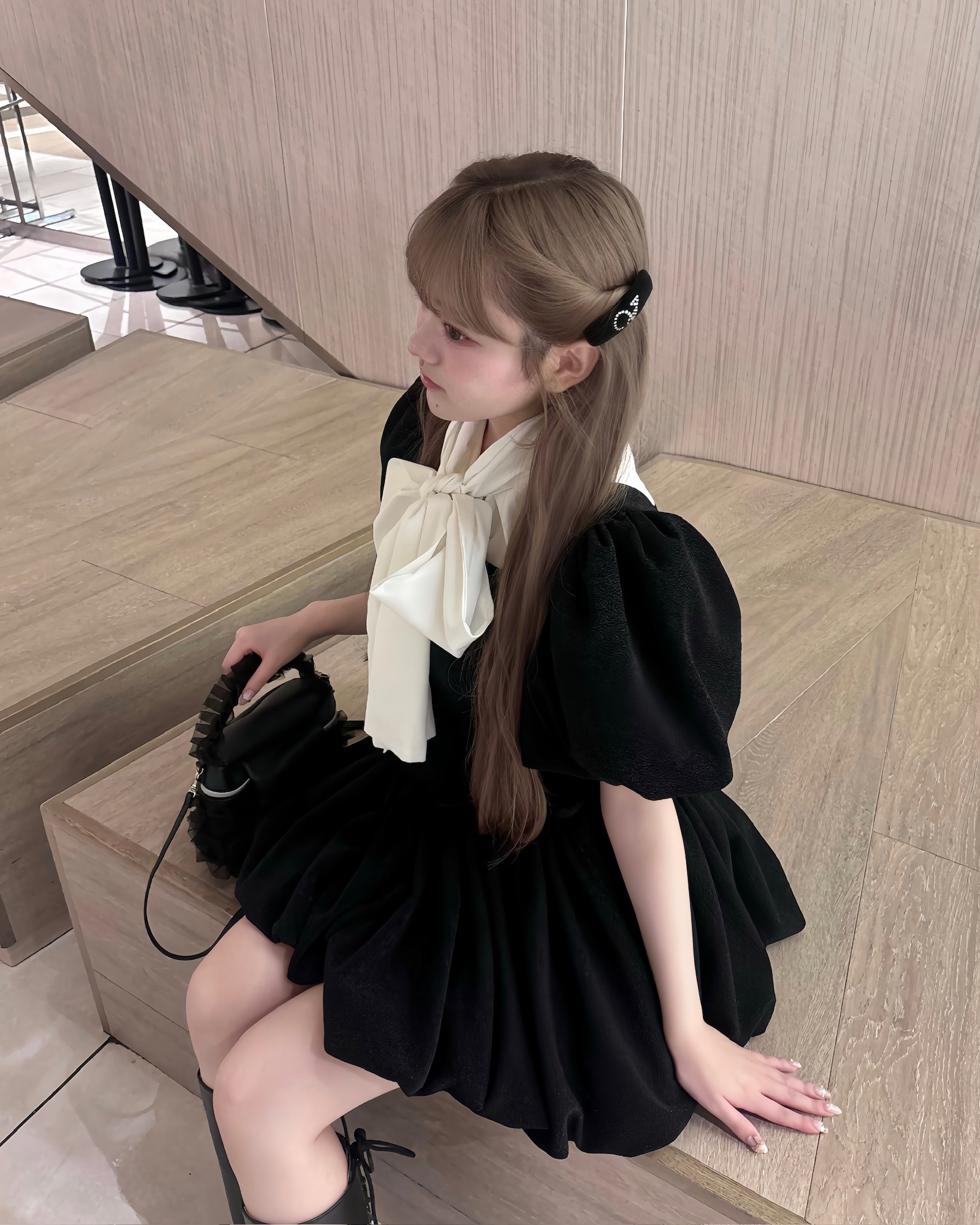 puff sleeve ballon mini one piece | ファッション通販サイト NUGU