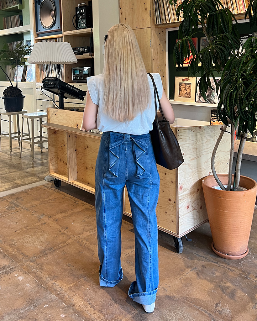 バックリボンフリルデニムパンツ | ファッション通販サイト NUGU