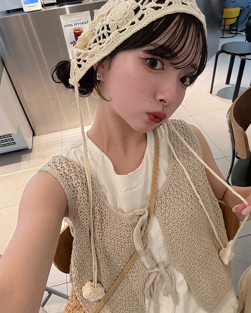 2WAYダブルリボンニットベスト | ファッション通販サイト NUGU