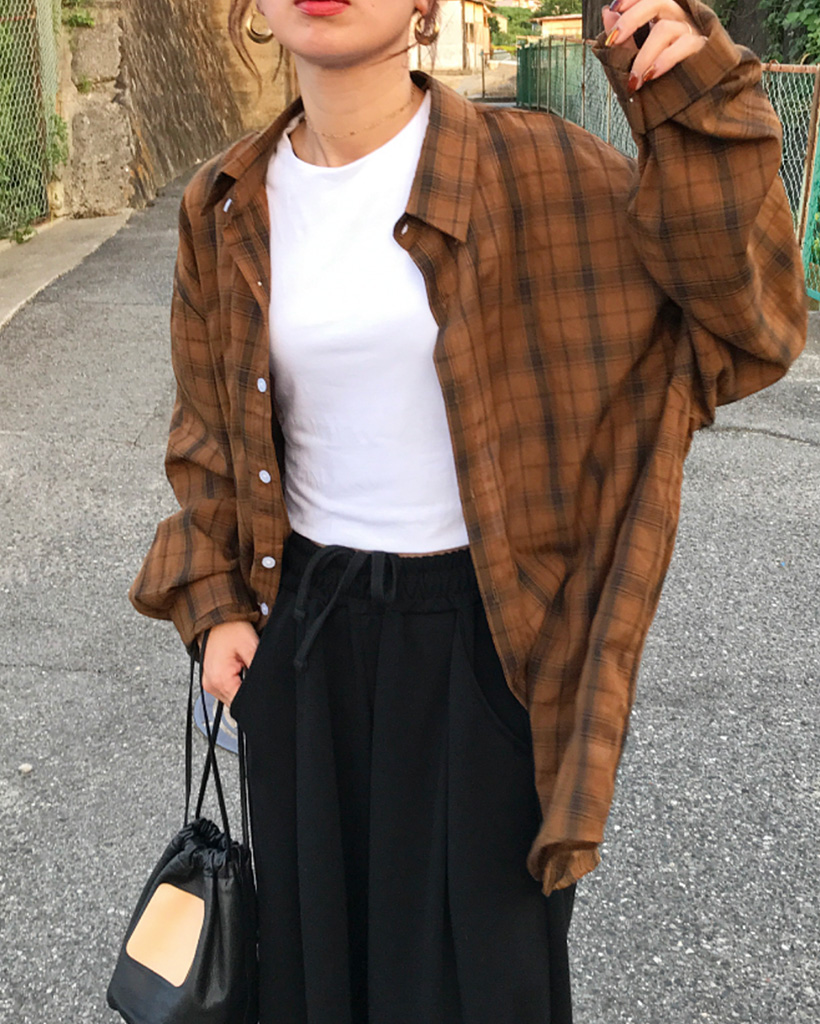 R13 カットオフチェック柄長袖シャツ 000000010644_D6nmUy9.jpg