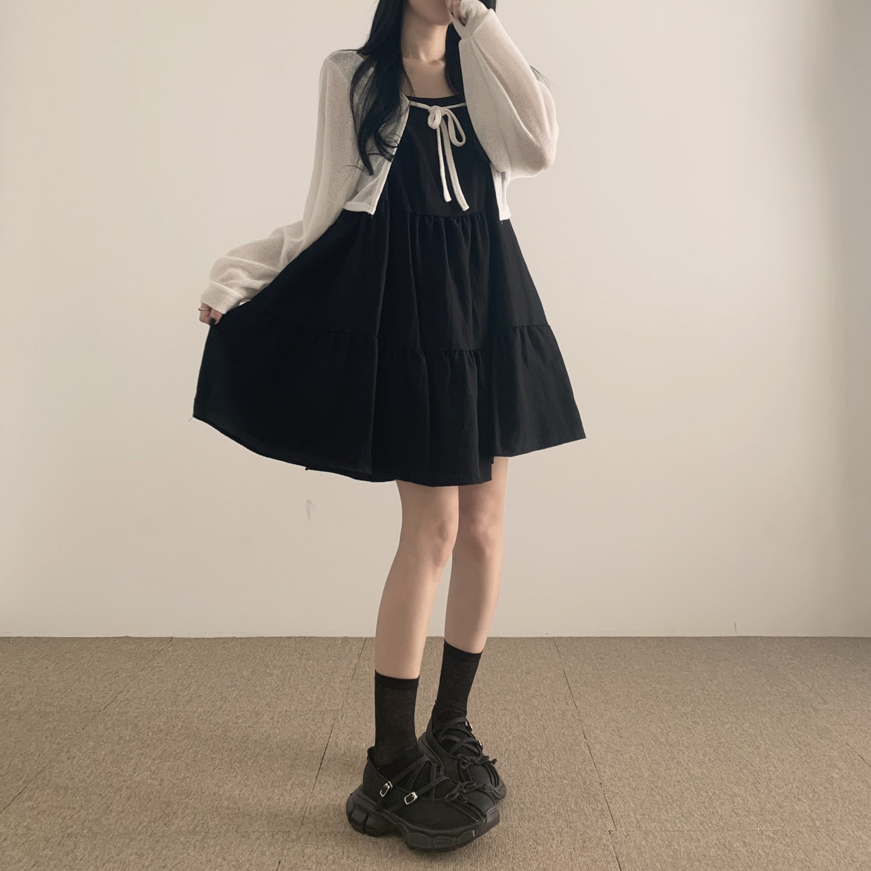 スカルビジュボレロ ストラップボレロカーディガン | ファッション通販サイト NUGU