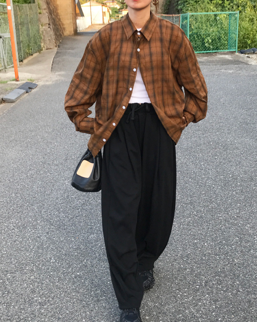 チェック柄長袖シャツ | ファッション通販サイト NUGU