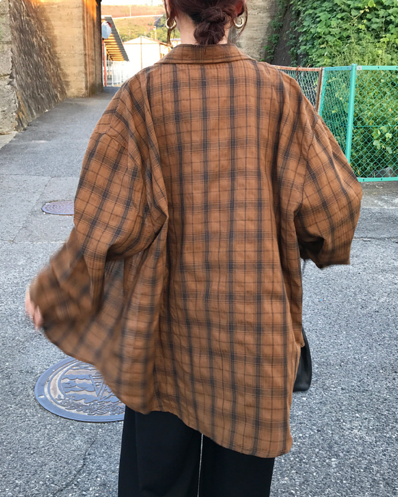 チェック柄長袖シャツ | ファッション通販サイト NUGU