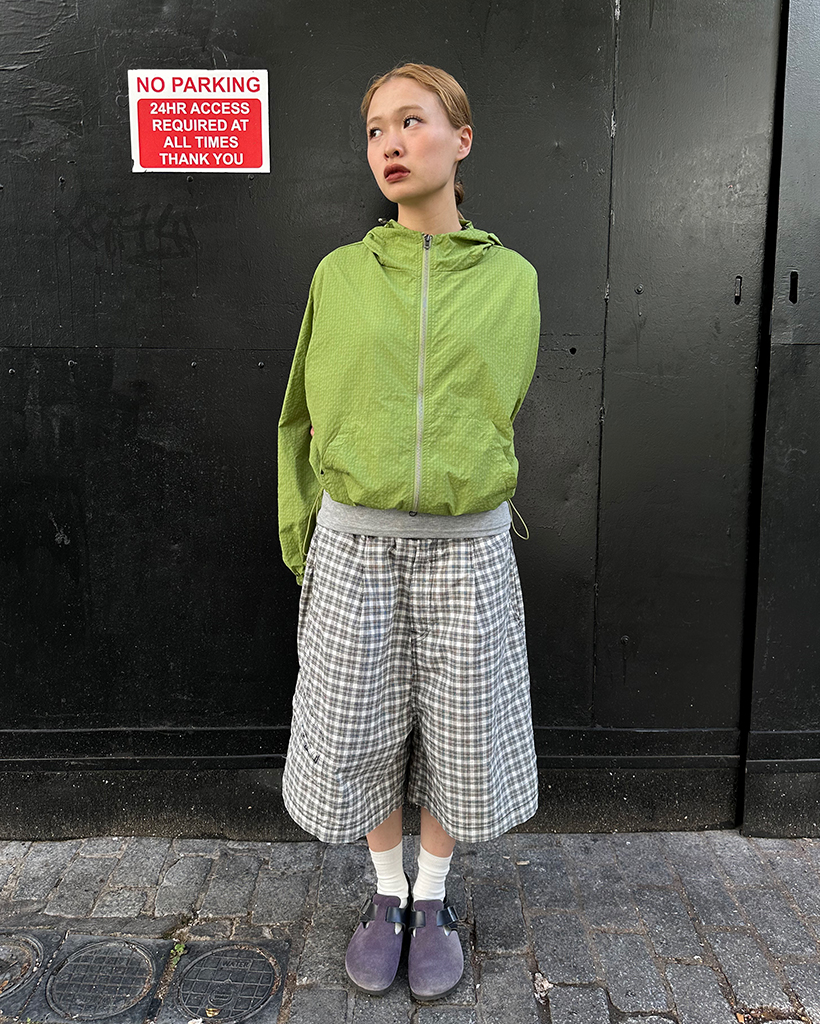 グラフチェックダブルジップウィンドブレーカー | ファッション通販