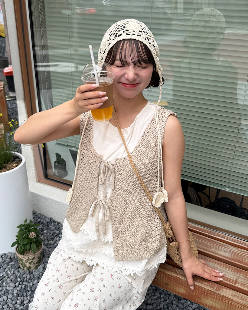 2WAYダブルリボンニットベスト | ファッション通販サイト NUGU