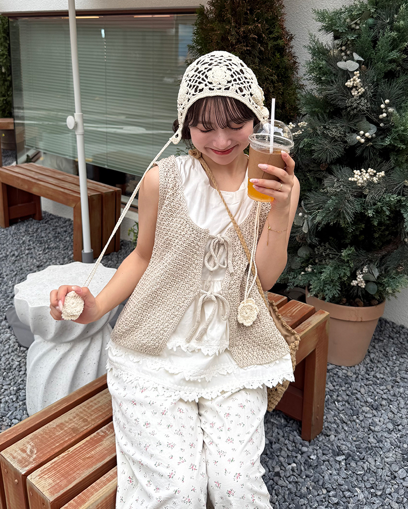 2WAYダブルリボンニットベスト | ファッション通販サイト NUGU