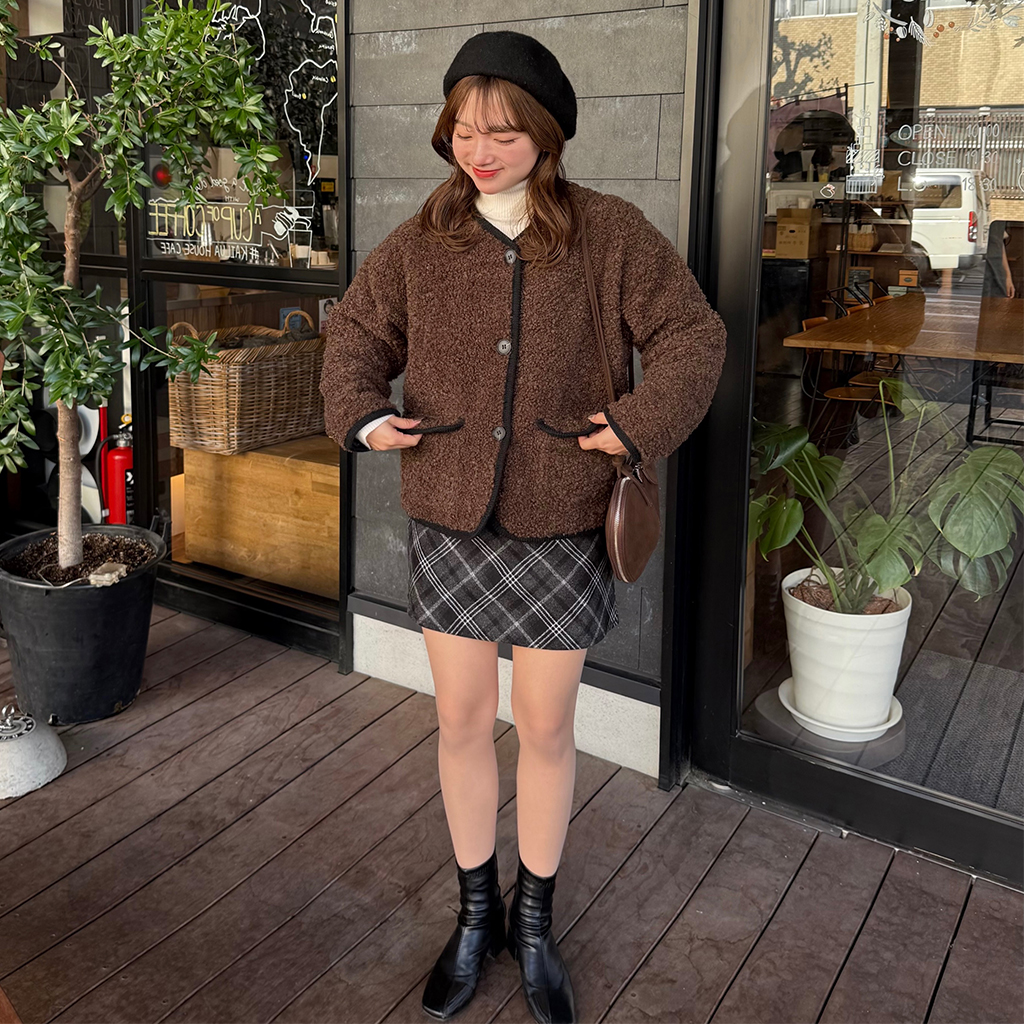 バイカラーファージャケット | ファッション通販サイト NUGU