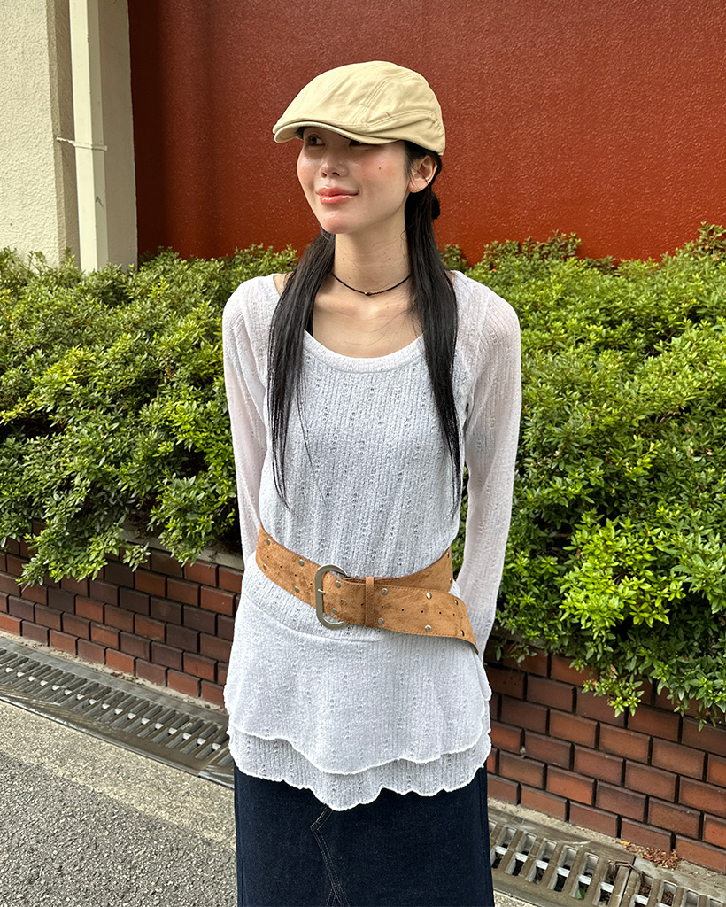 レースレイヤードサマーニット | ファッション通販サイト NUGU