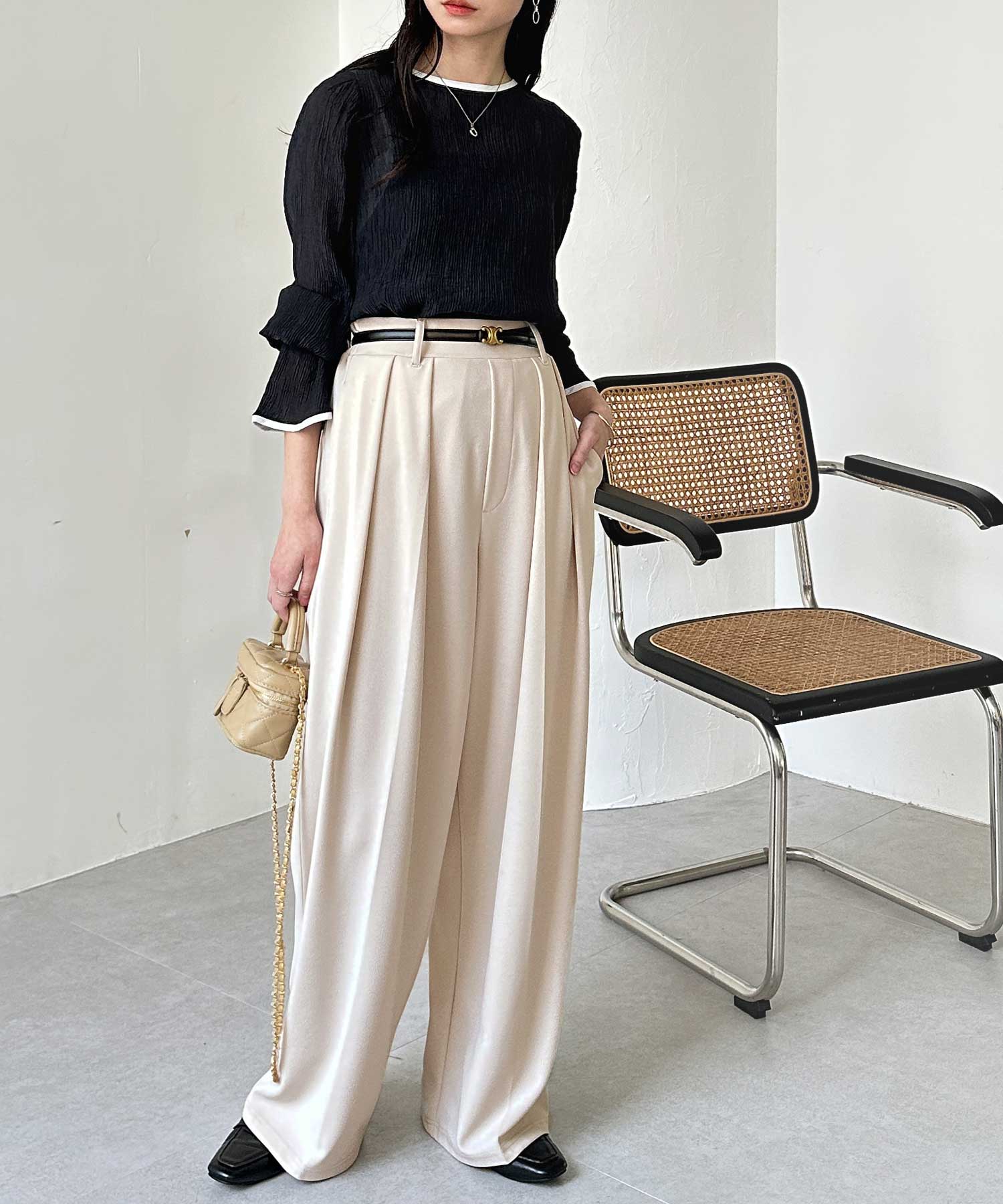 春夏 にぴったり！インタックスラックスハイウエストワイド