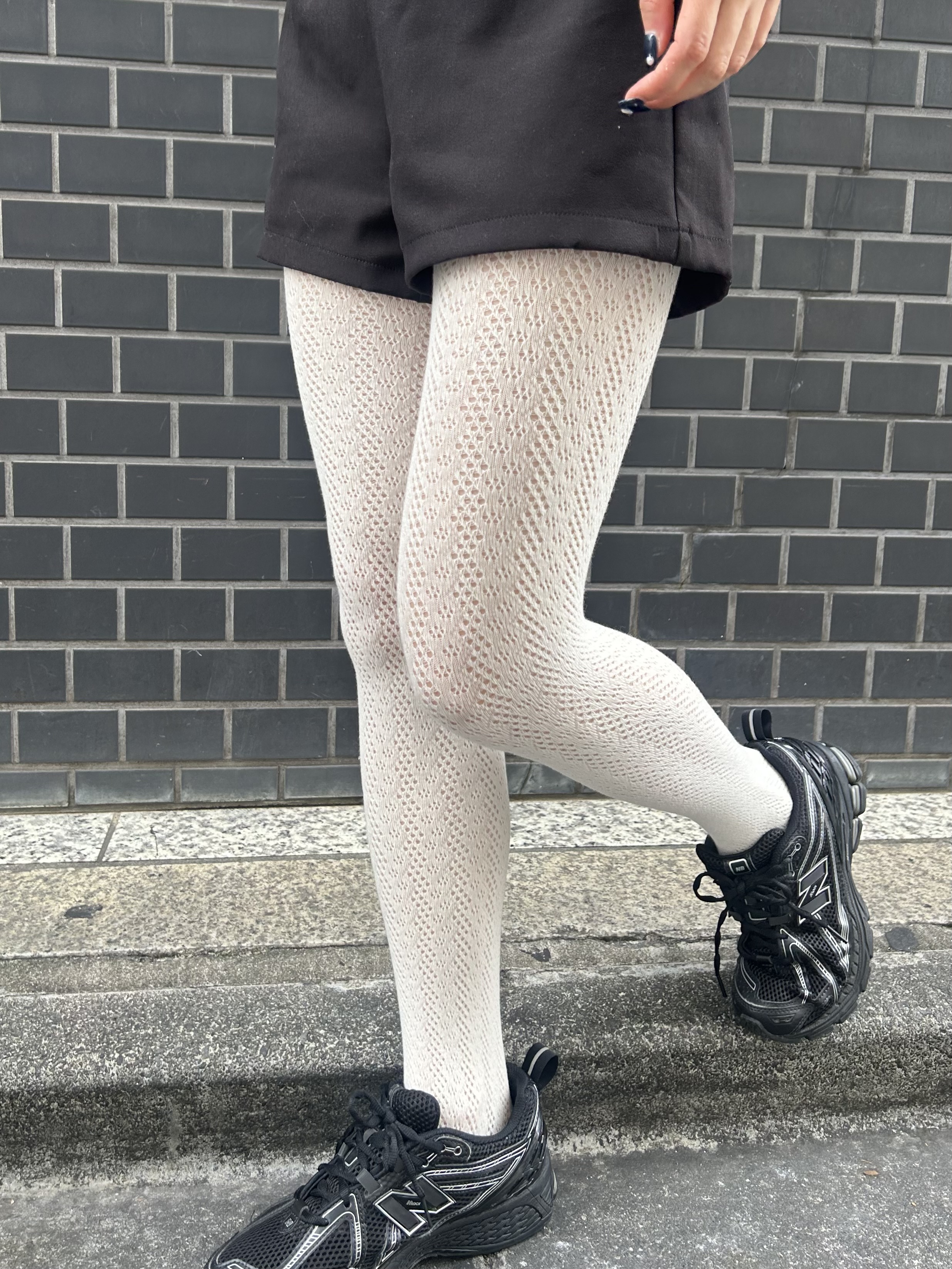 ウェーブストライプレースタイツ＜ニットタイツ＞ | ファッション通販