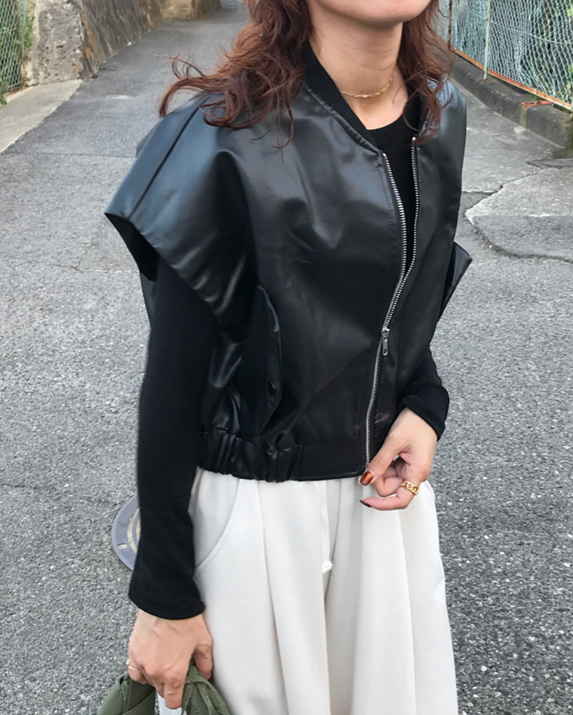 フェイクレザーベスト | ファッション通販サイト NUGU