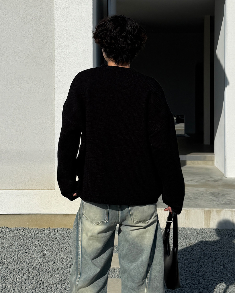 ユニセックス）アーチLOVEミドルゲージニットセーター | ファッション