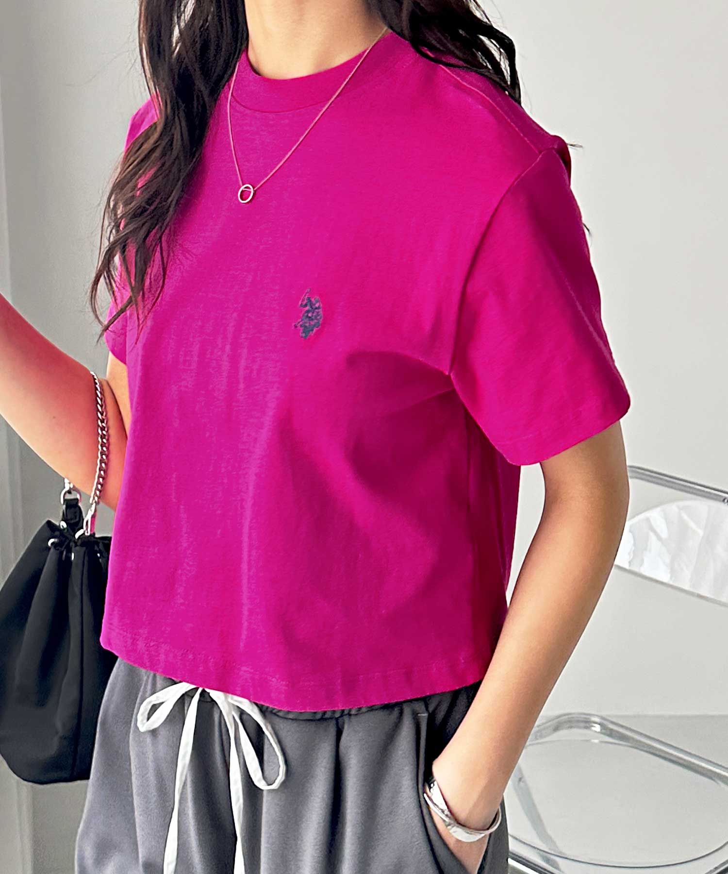 GeeRA別注【新色追加☆】U.S. POLO ASSN.ショート丈Tシャツ