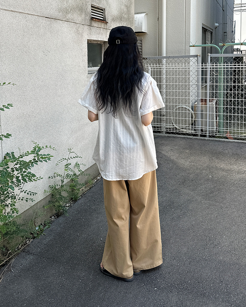 ベルト付きコットンワイドパンツ | ファッション通販サイト NUGU