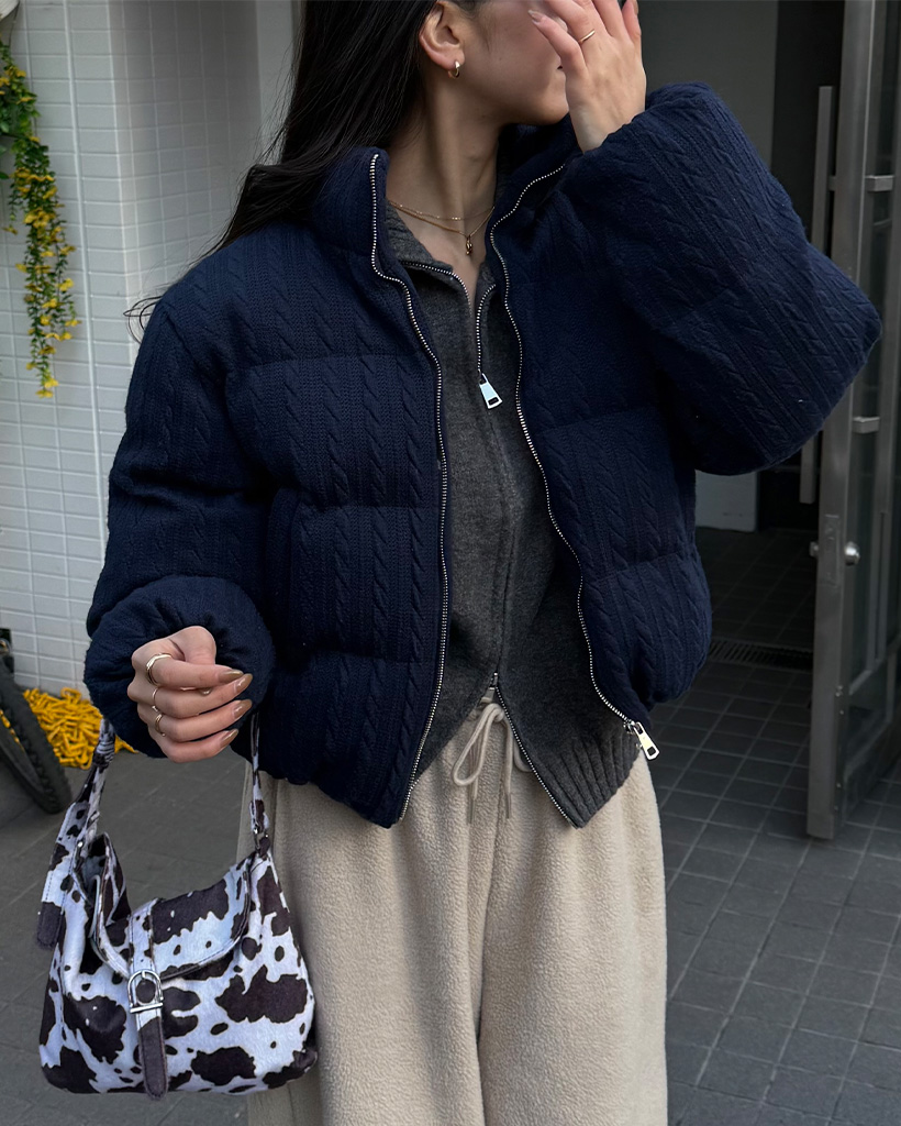 コーデュロイショートダウンジャケット