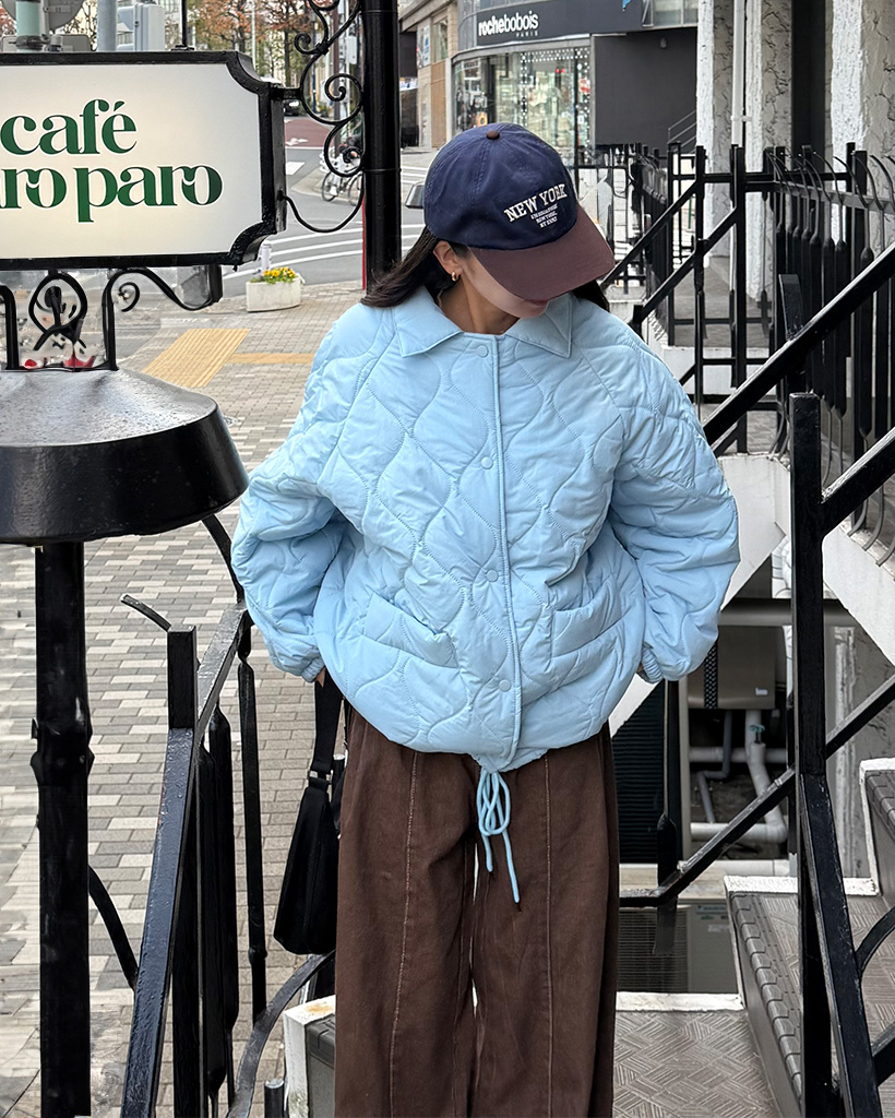 クォーティングカラーダウンジャケット