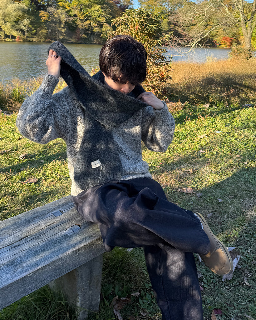 シンプルニットマフラー