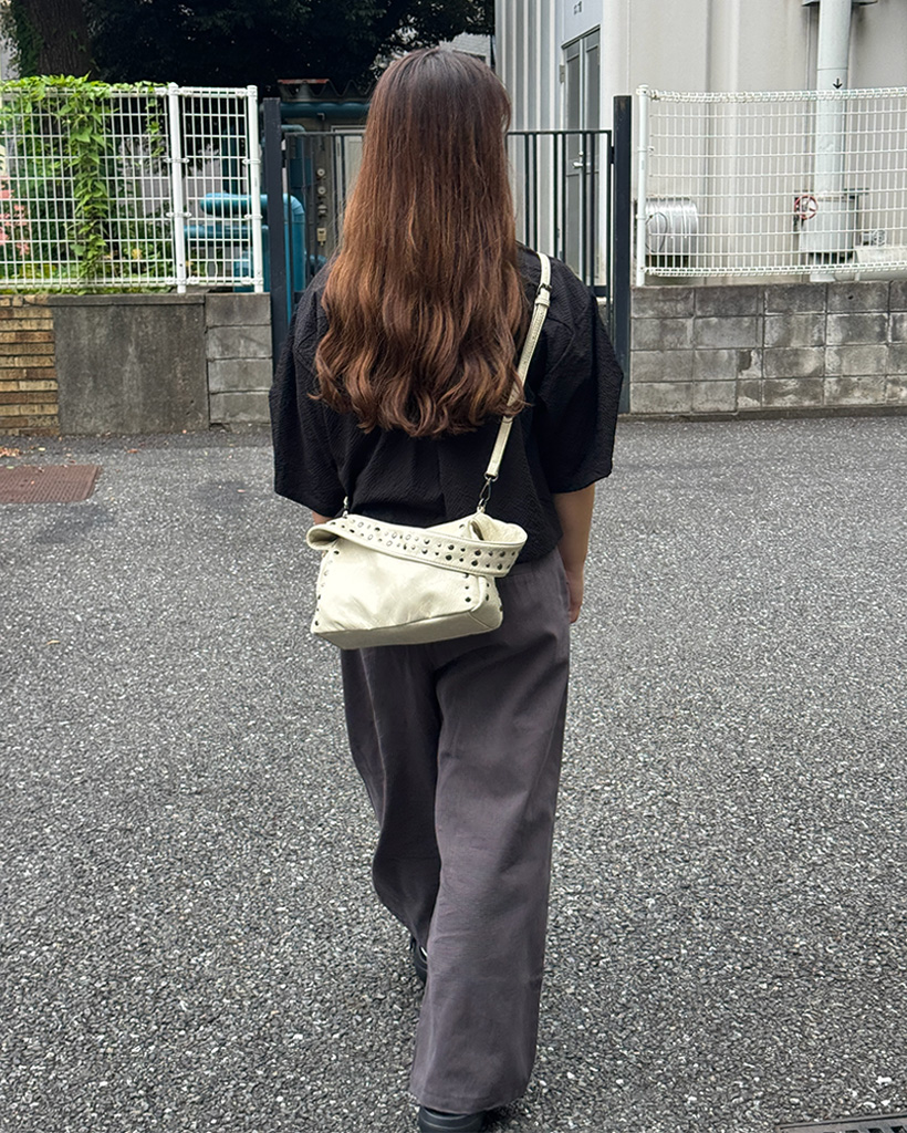 美品　yingyang ◆テリーコットンワイドパンツ　olive 美品 yingyang ◇テリーコットンワイドパンツ olive テリー