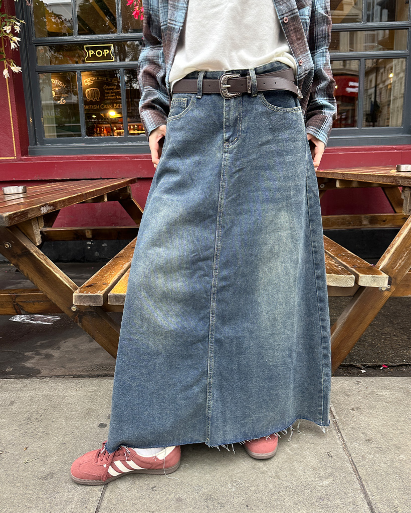 ヴィンテージデニムロングスカート