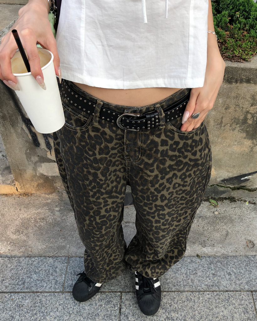品質保証 ユニークレオパードワイドパンツ | ファッション通販サイト NUGU ボトムス・スパッツ
