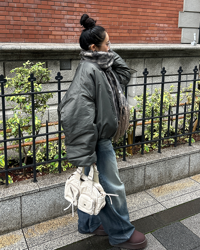 2WAYヴィンテージダブルポケットスクエアボストンバッグ