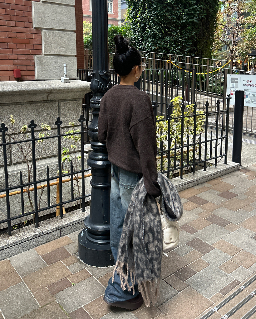 ユニセックス）ドロップショルダーシンプルハイゲージセーター