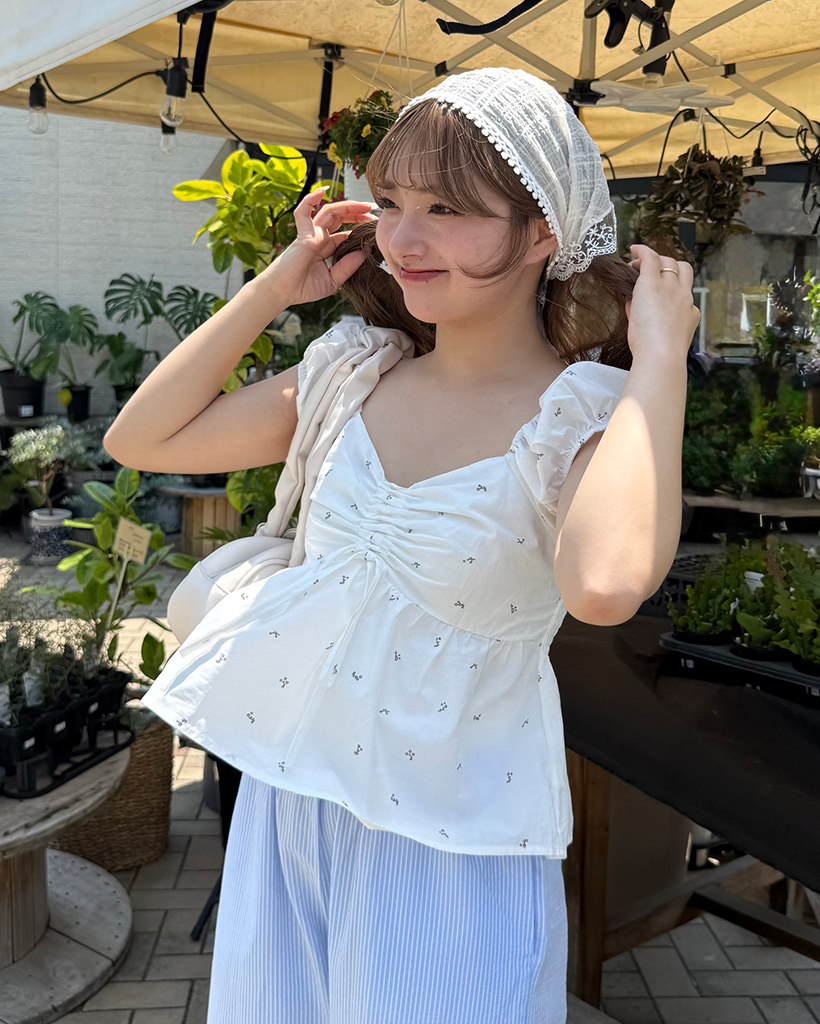 ドローストリングフラワーペプラムフォルム | ファッション通販