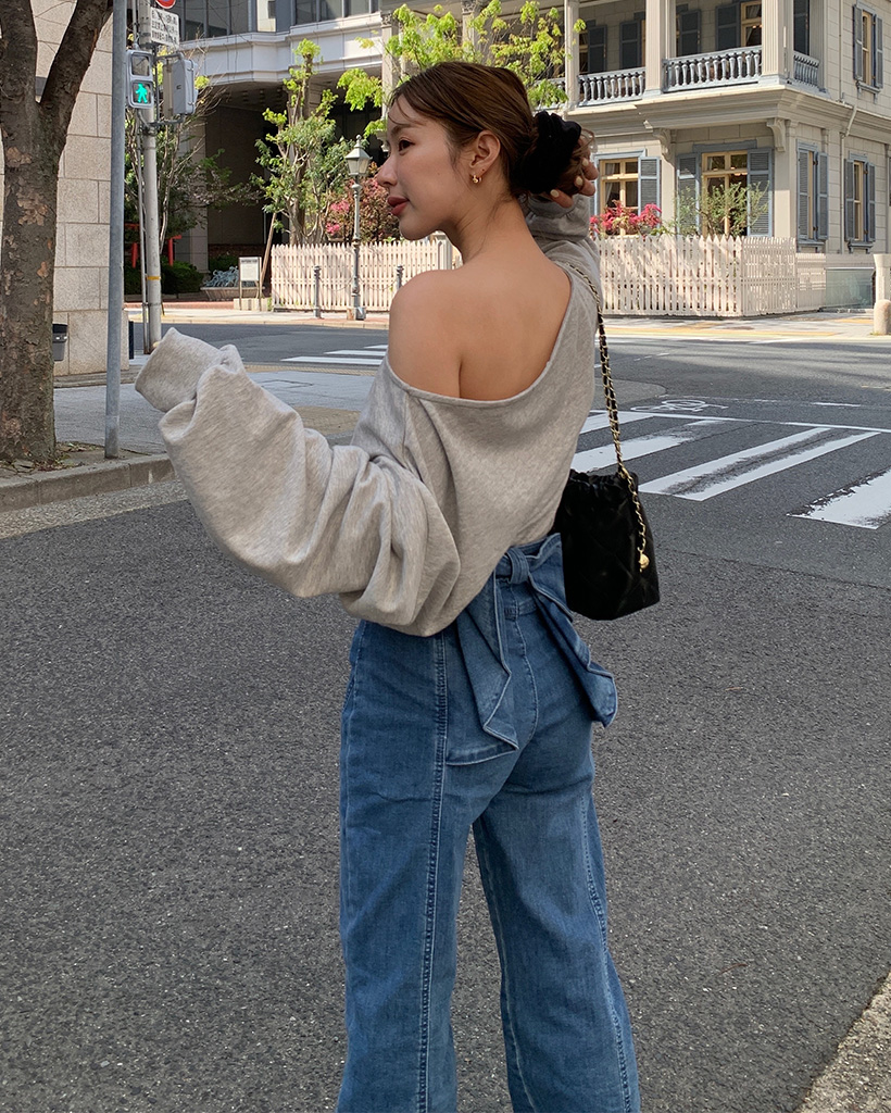 オフショルダースウェットTシャツ | ファッション通販サイト NUGU