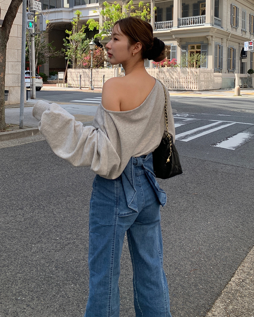 オフショルダースウェットTシャツ | ファッション通販サイト NUGU