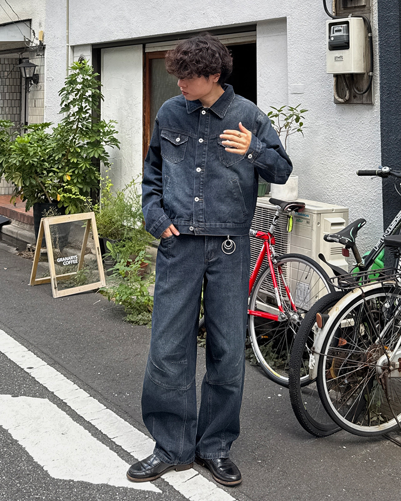 アンバランスフラップポケットデニムジャケット | ファッション