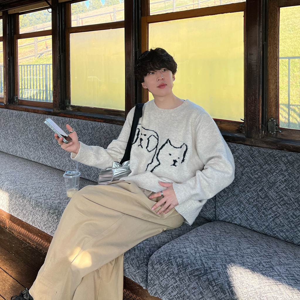 ユニセックス) ペットラウンドニット | ファッション通販サイト NUGU