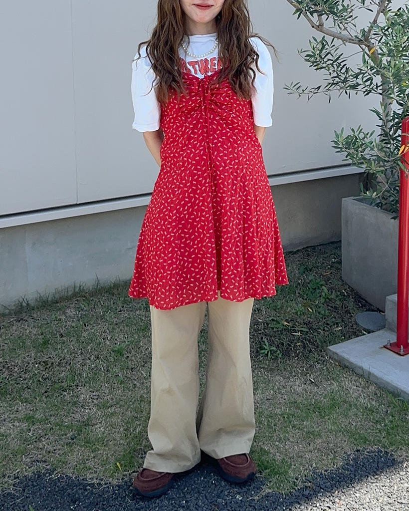 gimaguas ノースリーブ ミニワンピース Sibra ワンピース ニットショート丈トップス+ ノースリーブミニ