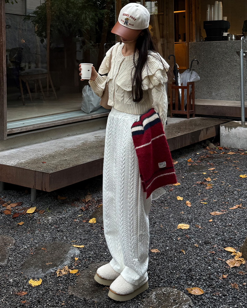 フリルニットクロップカーディガン | ファッション通販サイト NUGU