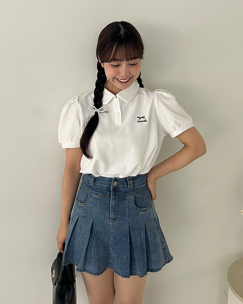 リボンステッチポロシャツ | ファッション通販サイト NUGU