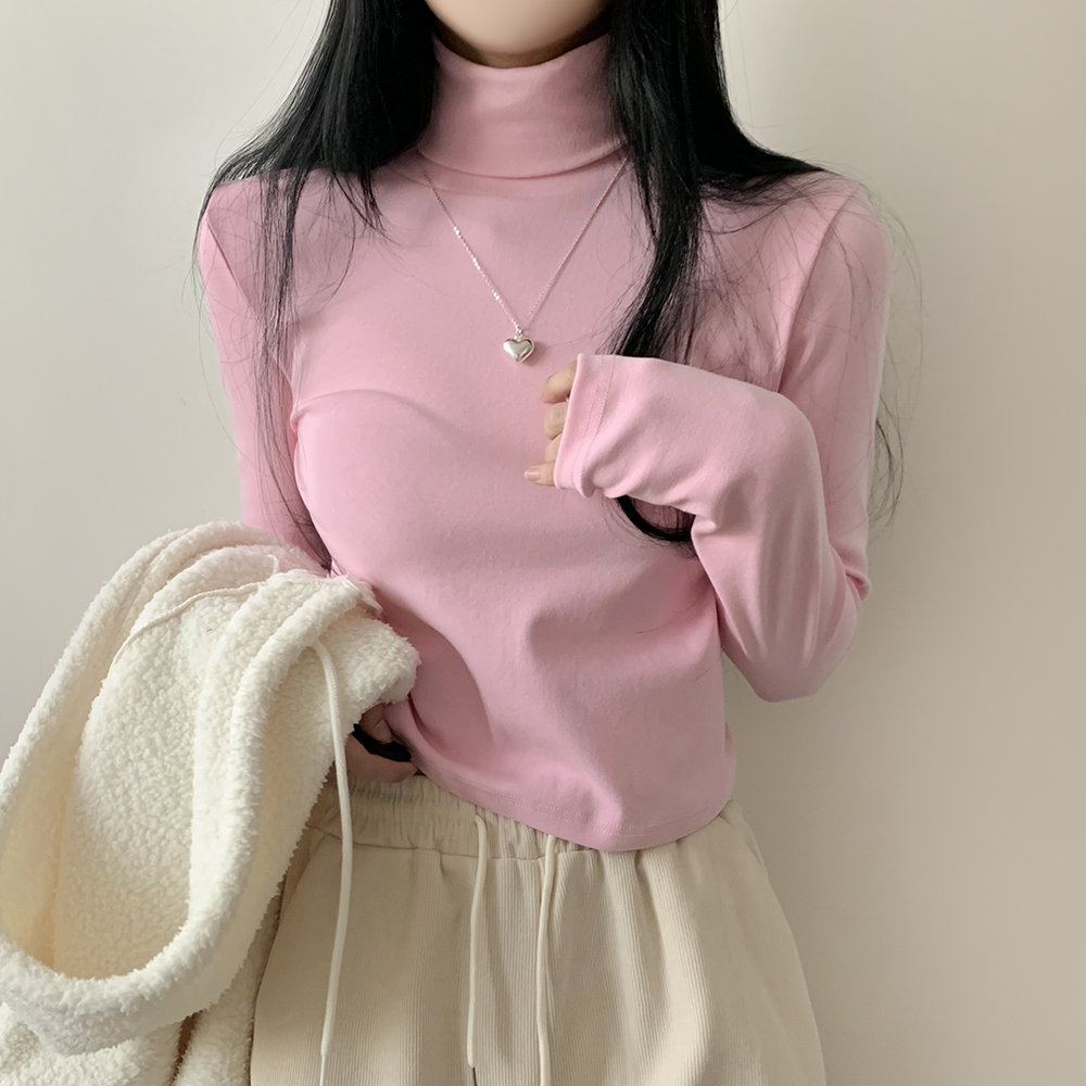 無地ハイネック長袖Tシャツ(7color) | ファッション通販サイト NUGU