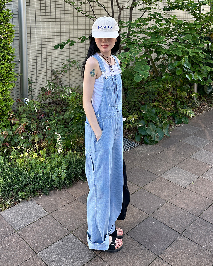 ストライプデニムサスペンダーパンツ | ファッション通販サイト NUGU