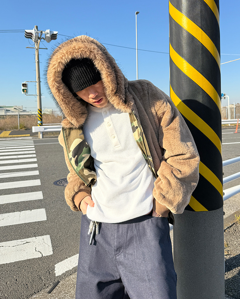 迷彩リバーシブル ファージャケット | ファッション通販サイト NUGU