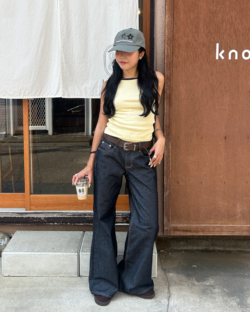 ワイドフレアリジッドデニムパンツ | ファッション通販サイト NUGU