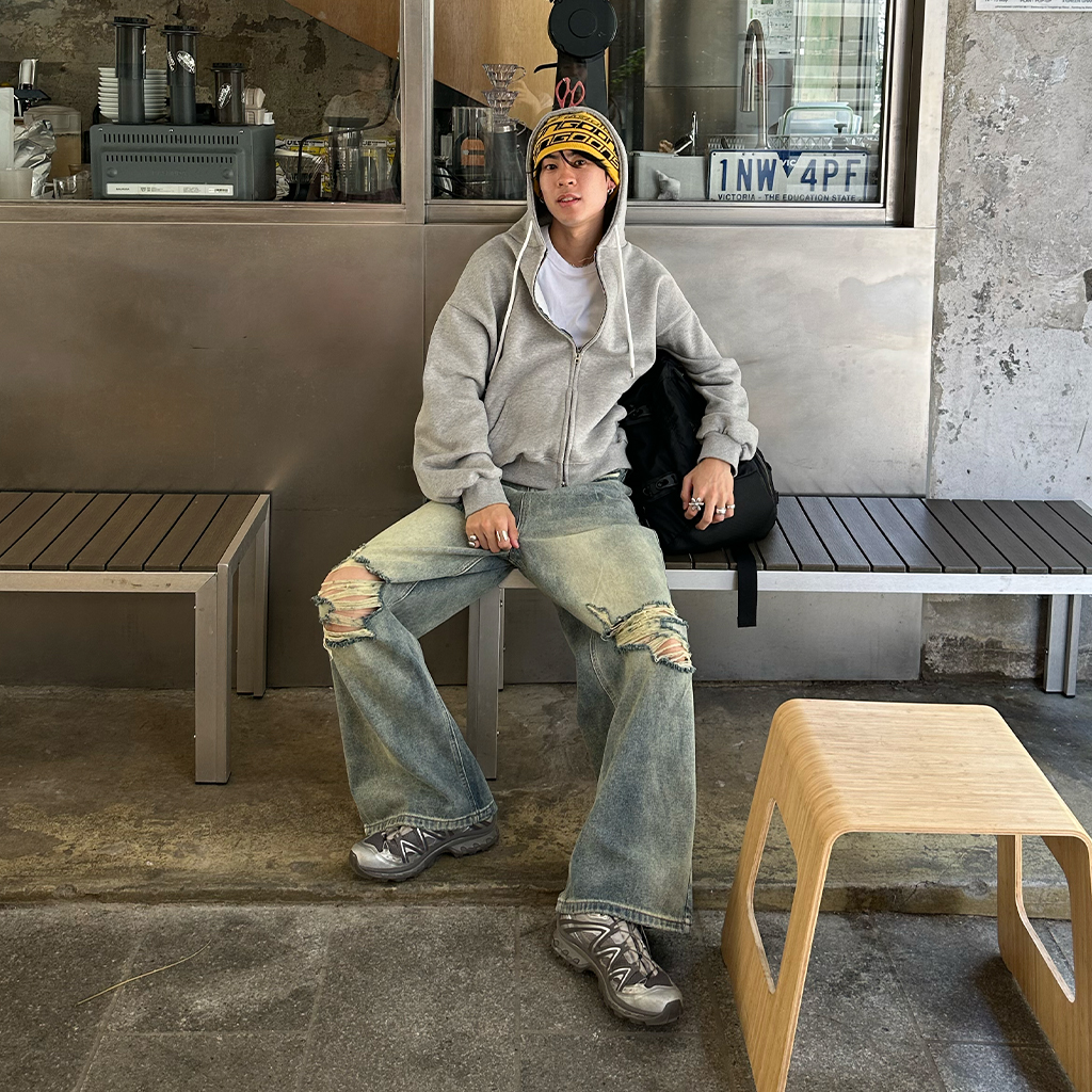 DANIA JAPAN（ダニアジャパン） ダメージデニムマフラー DANIA JAPAN（ダニアジャパン） ダメージデニムマフラー