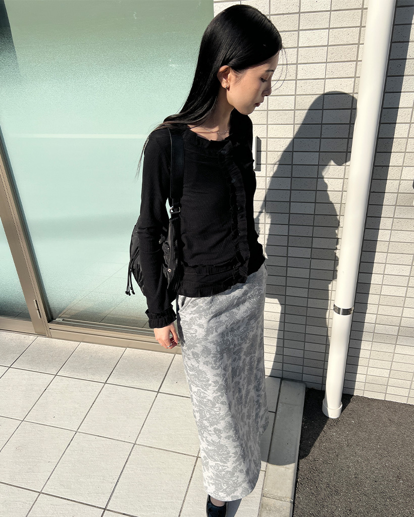 フラワーパターンマキシスカート | ファッション通販サイト NUGU